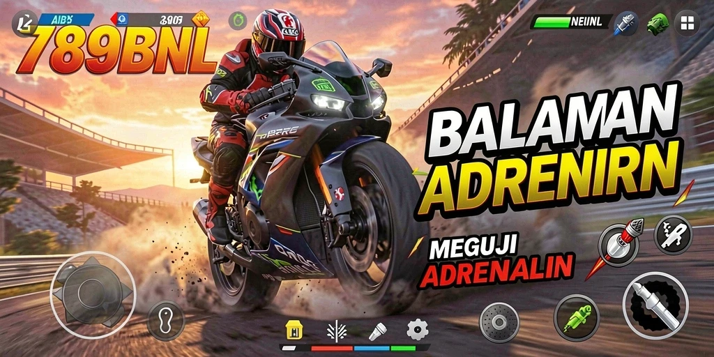 Gameplay seru di lintasan balapan motor