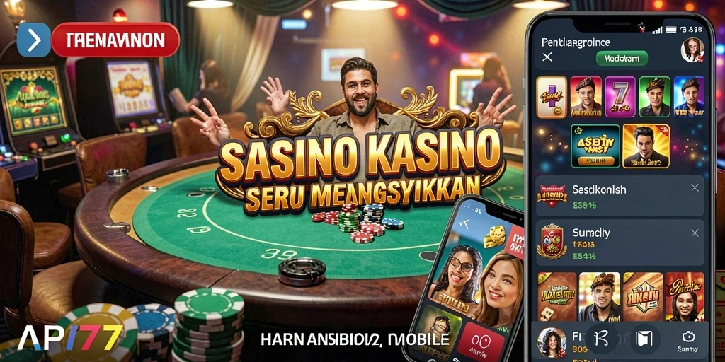 Tampilan menarik gameplay Kasino di API77.