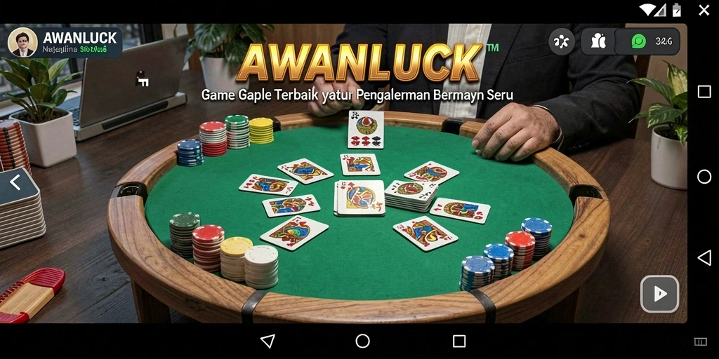 Tampilan gameplay seru dari AWANLUCK saat bermain Gaple.