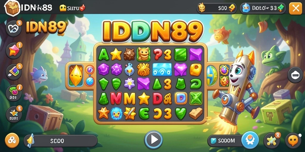 Tangkapan layar IDN89 menunjukkan pengalaman seru bermain Match-3.