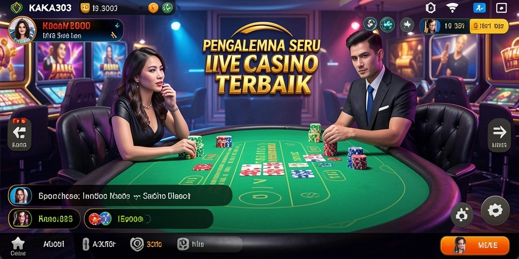 Tampilan gameplay seru KAKA303 di sesi Live Casino.