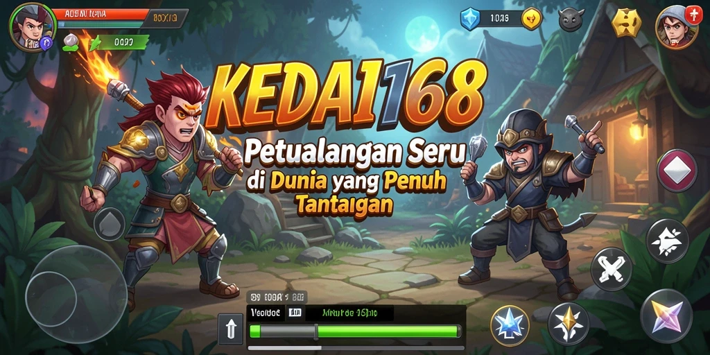 Tampilan gameplay KEDAI168 dengan berbagai lokasi dan karakter menarik.