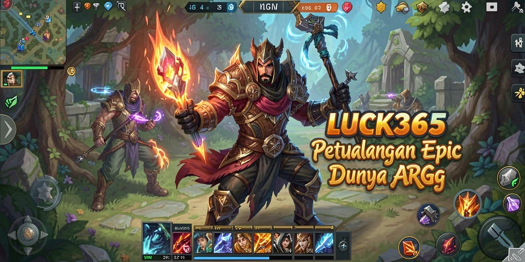 Tampilan gameplay ARPG LUCK365 yang menakjubkan dan mendebarkan.