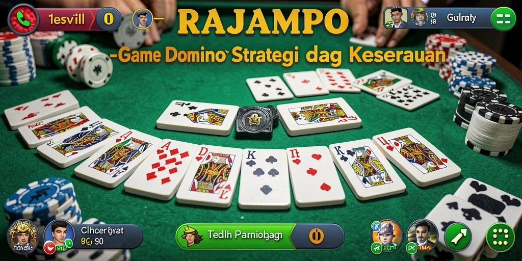 Tampilan gameplay menarik dalam game Domino RAJAMPO.