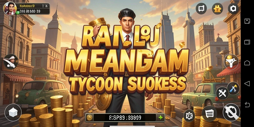 Tampilan utama gameplay RAP89 dengan elemen bisnis yang menarik.