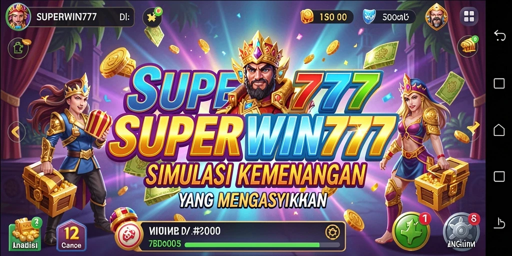 Screenshot SUPERWIN777 menunjukkan gameplay simulasi yang menarik dan menantang.