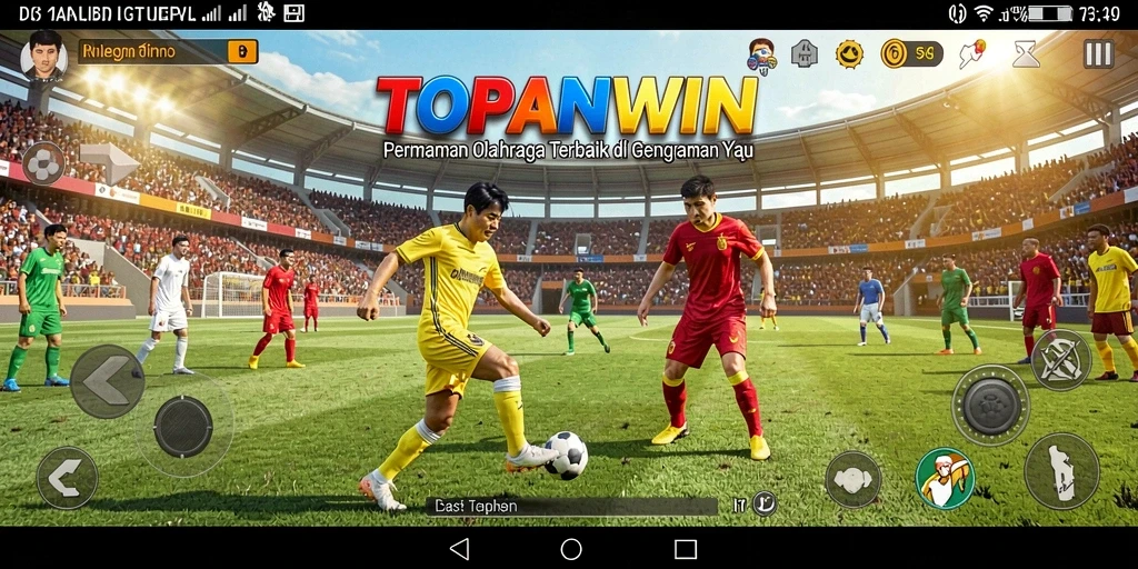 Screenshot utama menunjukkan intensitas pertandingan dalam TOPANWIN.
